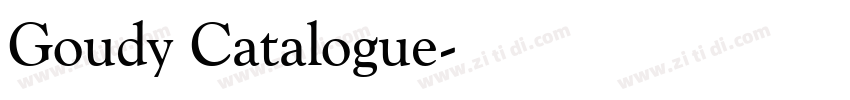 Goudy Catalogue字体转换